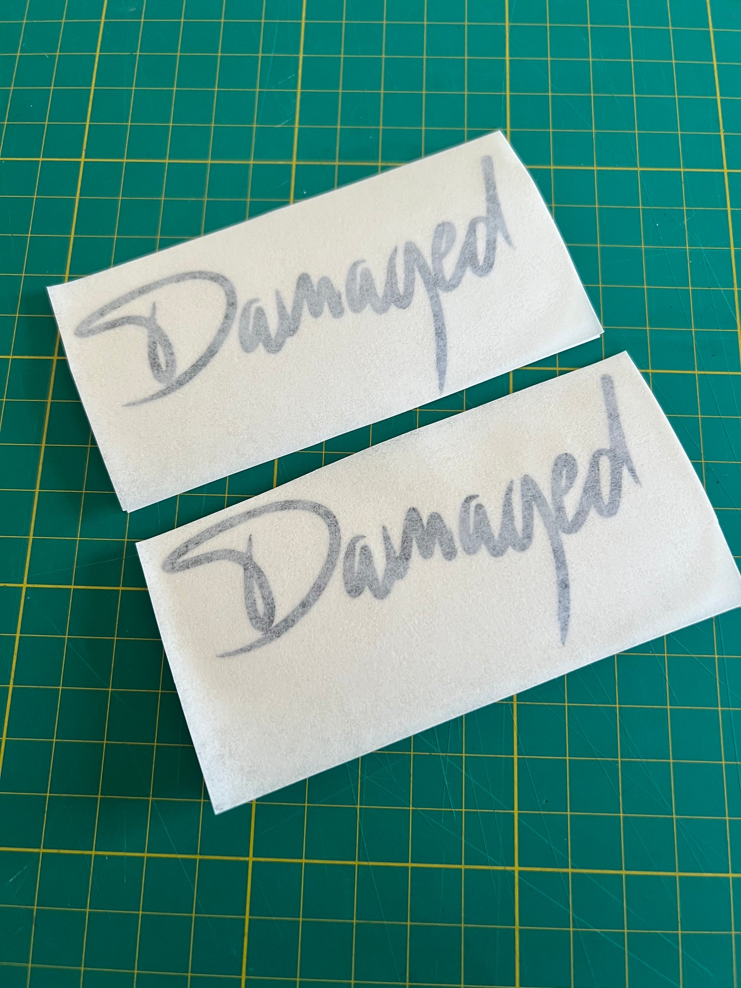 DAMAGED Decal