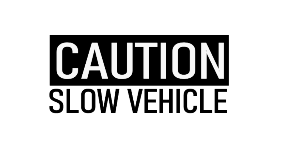 CAUTION SLOW VEHCILE Decal