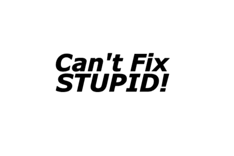 Can't Fix Stupid Decal