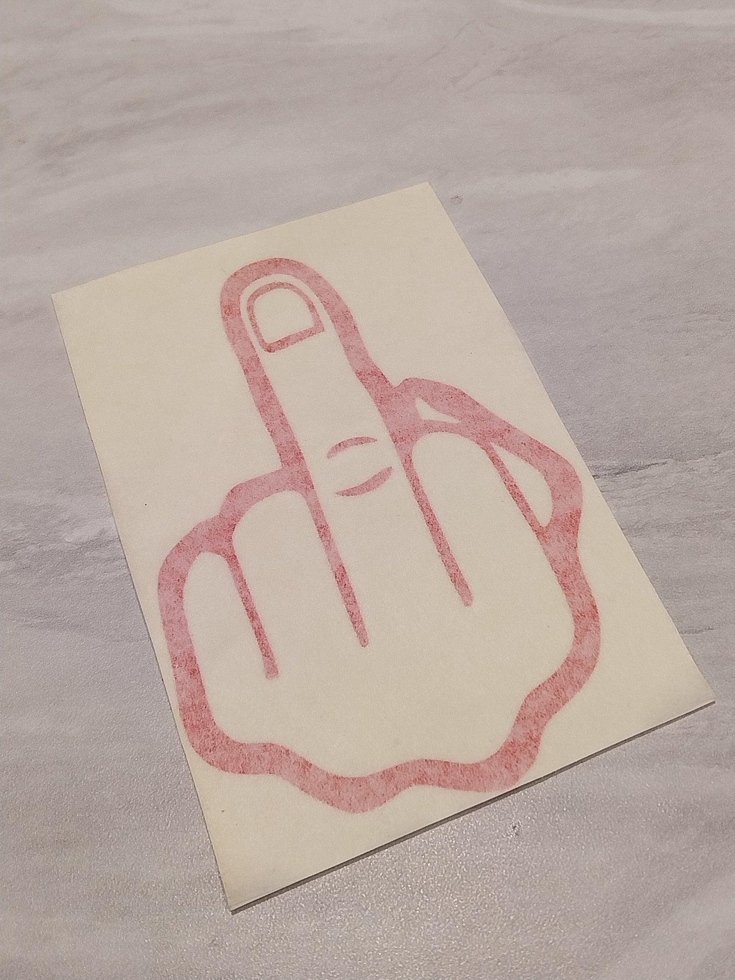 Middle Finger Decal