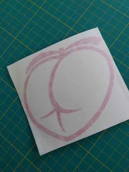 Peach Ass Decal