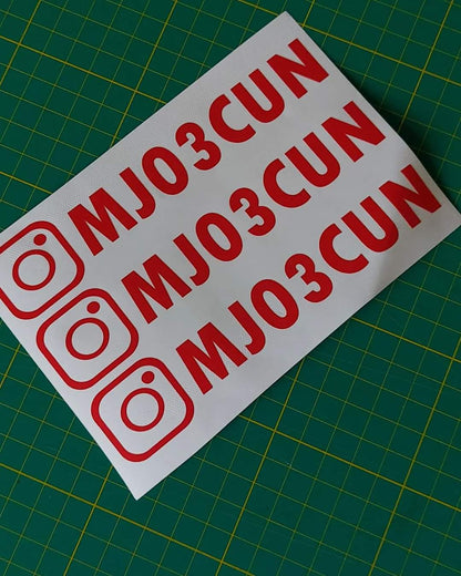 10x Instagram Tag Decal Design 1