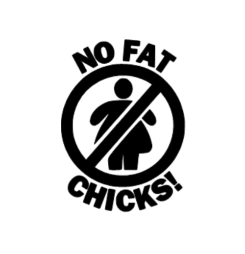 No Fat Chicks Decal