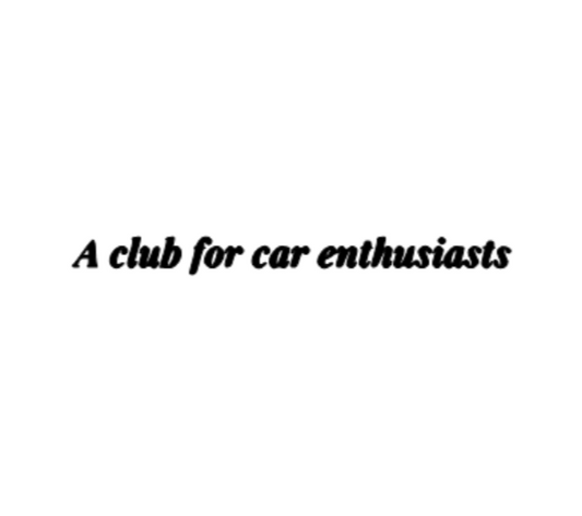 Car Fanatics Slogan Decal