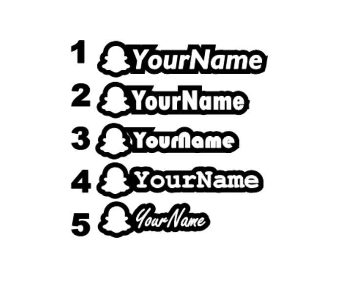 10x Snap Chat Tag Decal Design 2