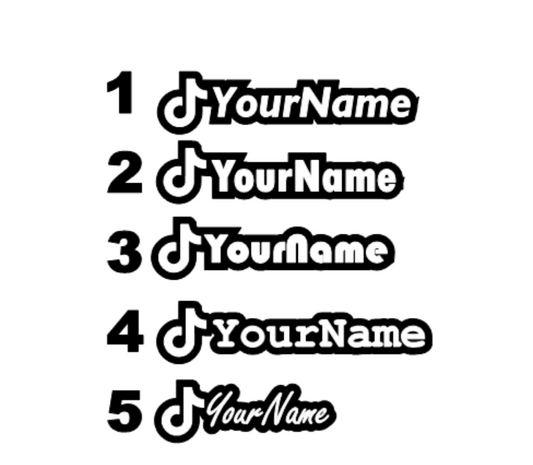 10x TikTok Tag Decal Design 2