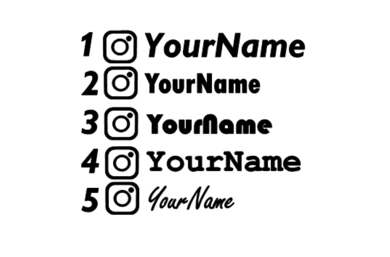 10x Instagram Tag Decal Design 1