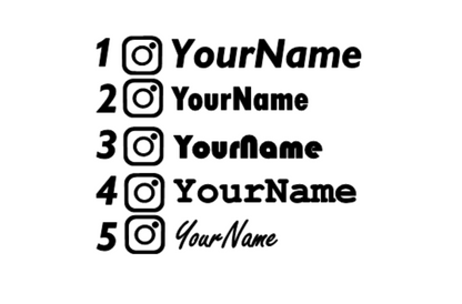 10x Instagram Tag Decal Design 1