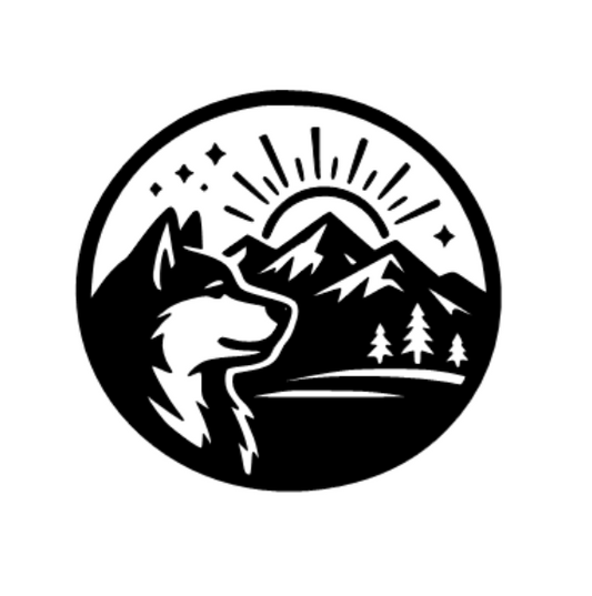 Dog  and Mountain Decal