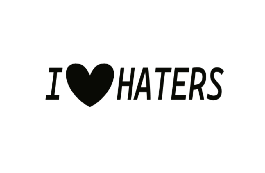 I <3 HATERS DECAL