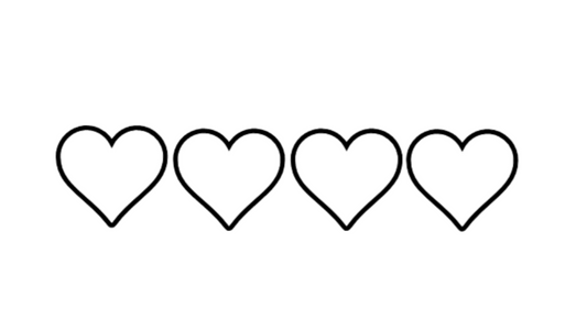 Four Heart Decal