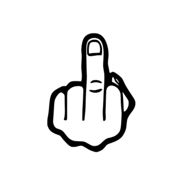 Middle Finger Decal