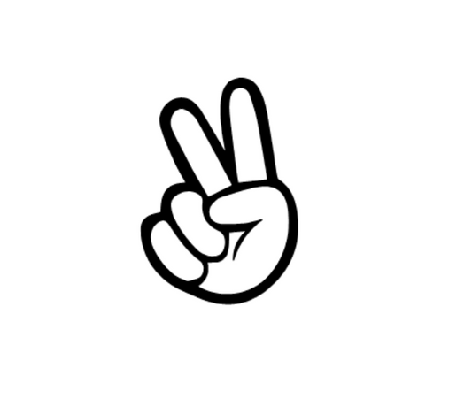 Peace Hand Decal