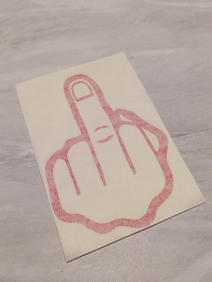Middle Finger Decal