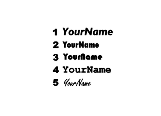 Custom Text Decal